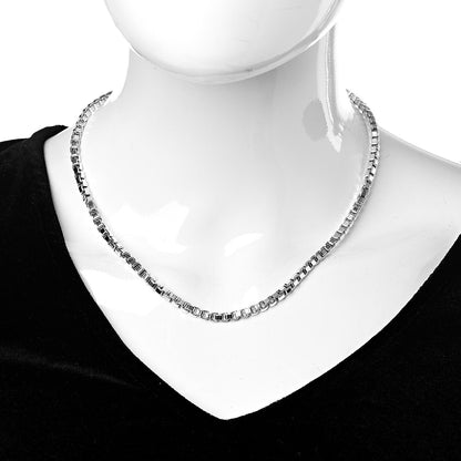 Tiffany Sterling Silver 4mm Venetian Link Necklace 2 of 7