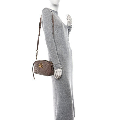Gucci Calfskin Matelasse Small GG Marmont Chain Shoulder Bag Porcelain Rose 2 of 10