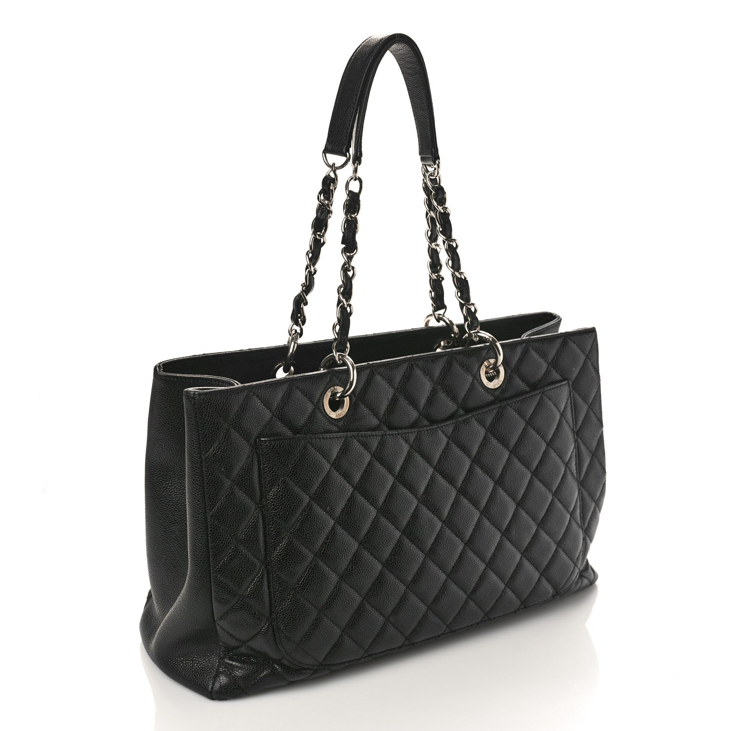 Chanel Caviar Quilted XL Grand Shopping Tote GST Black 2 of 12