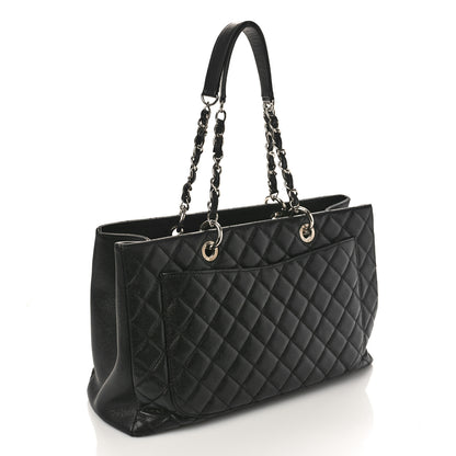 Chanel Caviar Quilted XL Grand Shopping Tote GST Black 2 of 12
