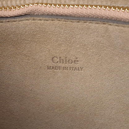 Chloe Python Suede Medium Faye Shoulder Bag Tannish Red 6 of 9
