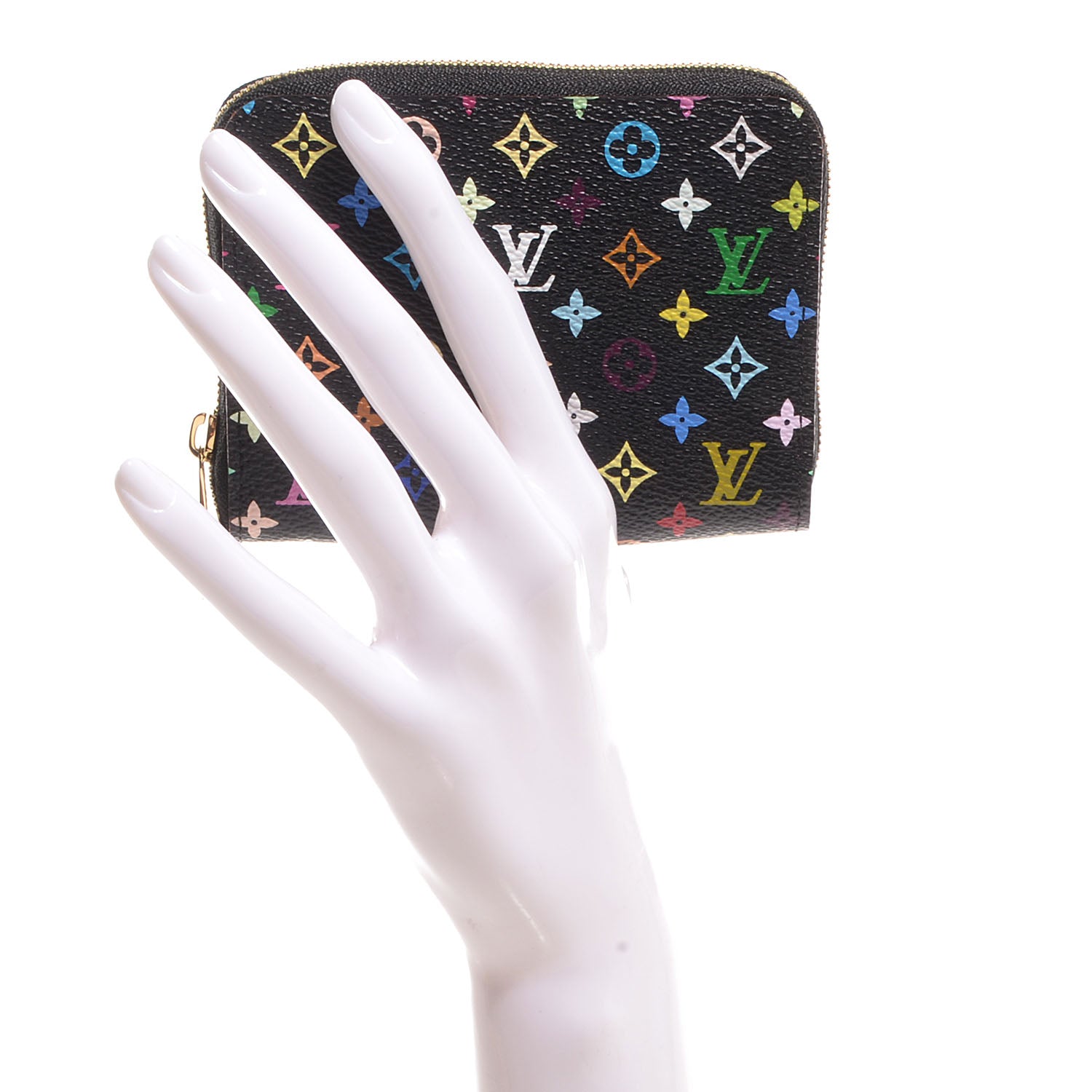 Louis Vuitton Monogram Multicolor Zippy Coin Purse Black Grenade 2 of 8