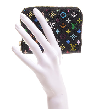 Louis Vuitton Monogram Multicolor Zippy Coin Purse Black Grenade 2 of 8