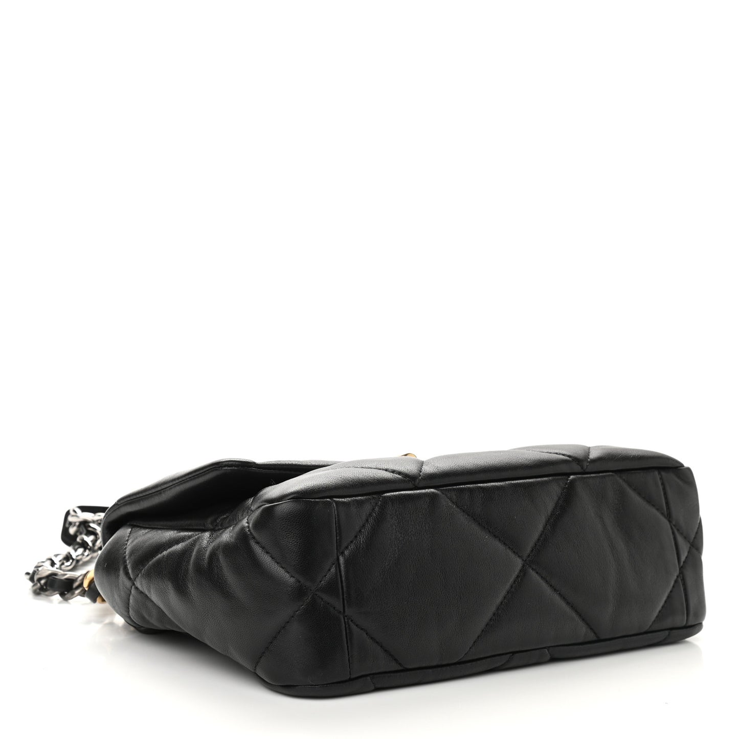 Lambskin Quilted Medium Chanel 19 Flap Black