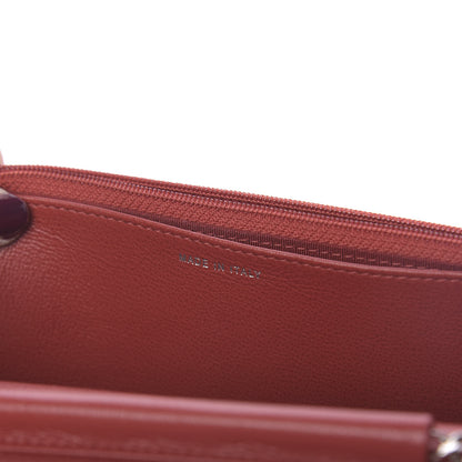 Chanel Grained Calfskin Quilted CC Box Wallet On Chain WOC Red 7 of 12