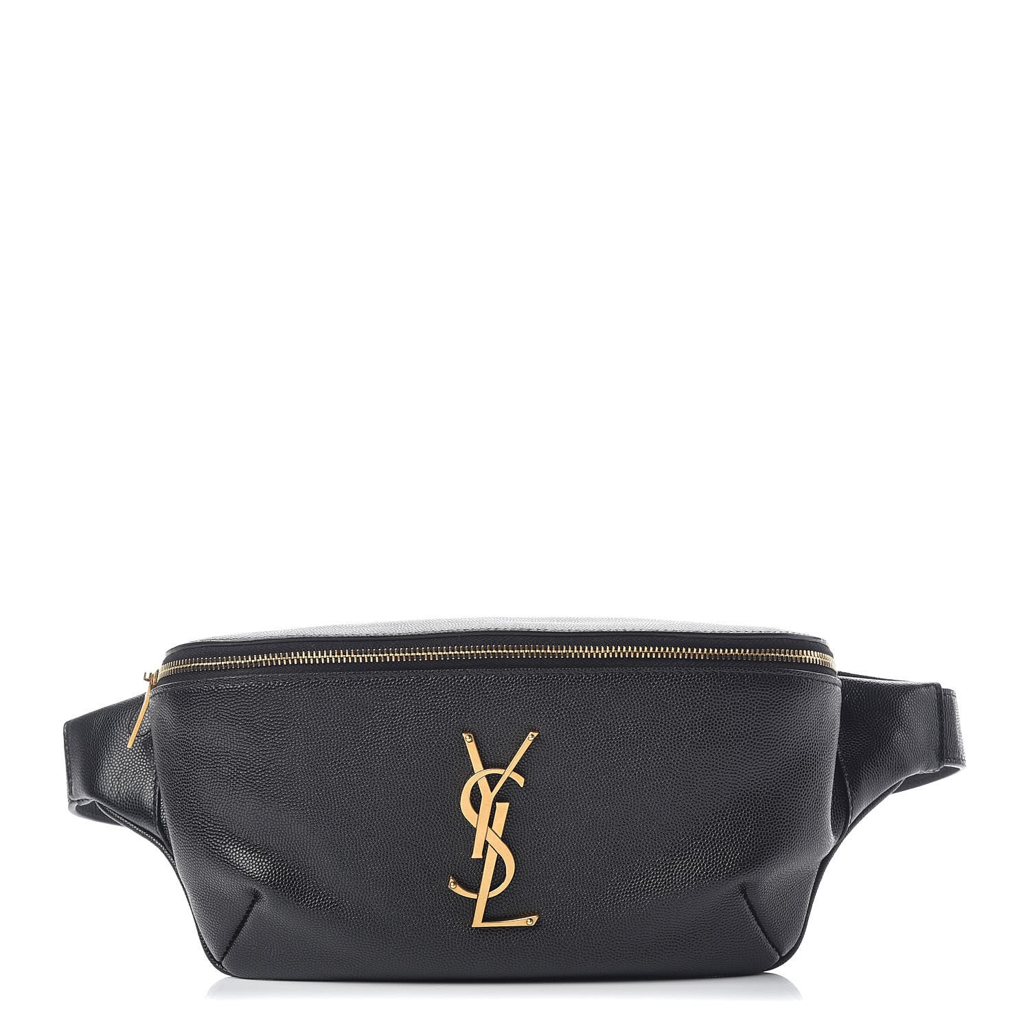Saint Laurent Grain De Poudre Monogram Belt Bag Black 1 of 9