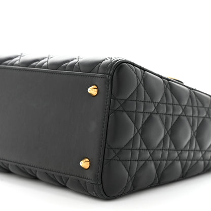 Christian Dior Lambskin Cannage Medium Lady Dior Black 10 of 11