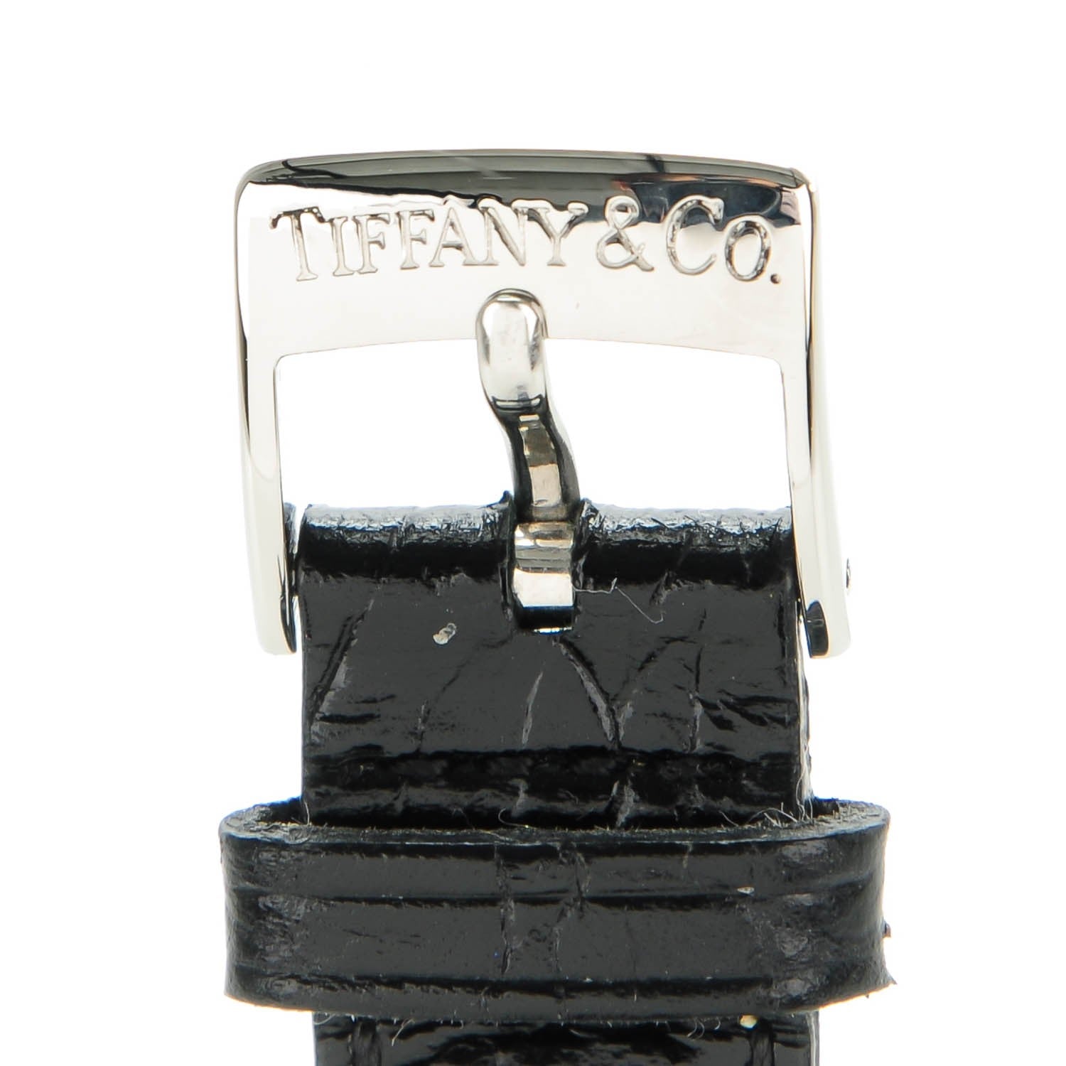 Tiffany Stainless Steel Alligator 24mm Atlas Square Quartz Watch 10 of 11
