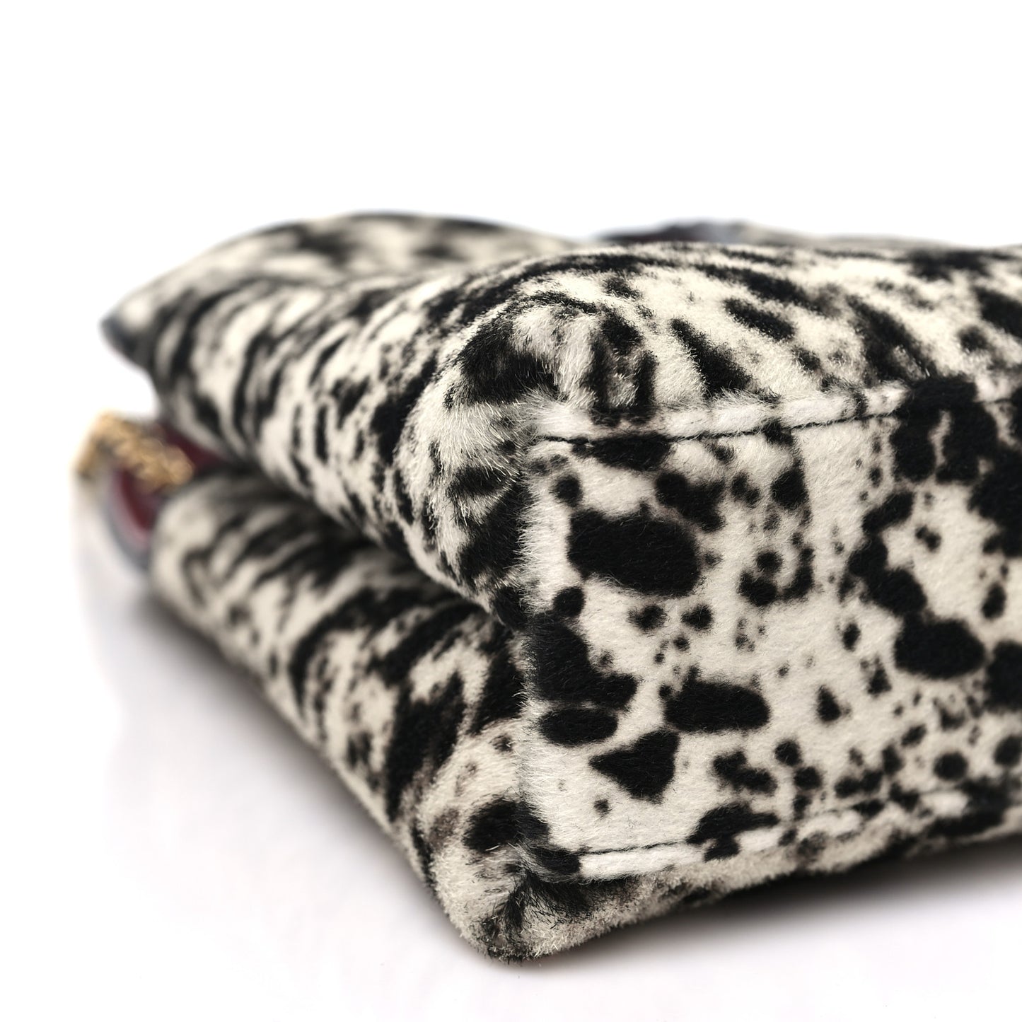 Pony Hair Printed Chic Lady Small Shopping Tote White Black