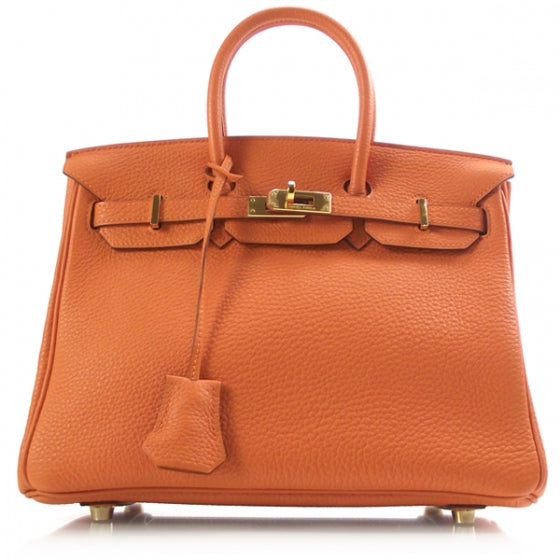 Taurillon Clemence Birkin 25 Orange