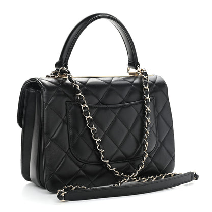 Chanel Lambskin Quilted Small Trendy CC Dual Handle Flap Bag Black 3 of 10