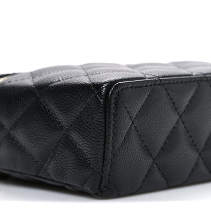 Chanel Caviar Quilted Top Handle Slim Vanity With Chain Black 9 of 10