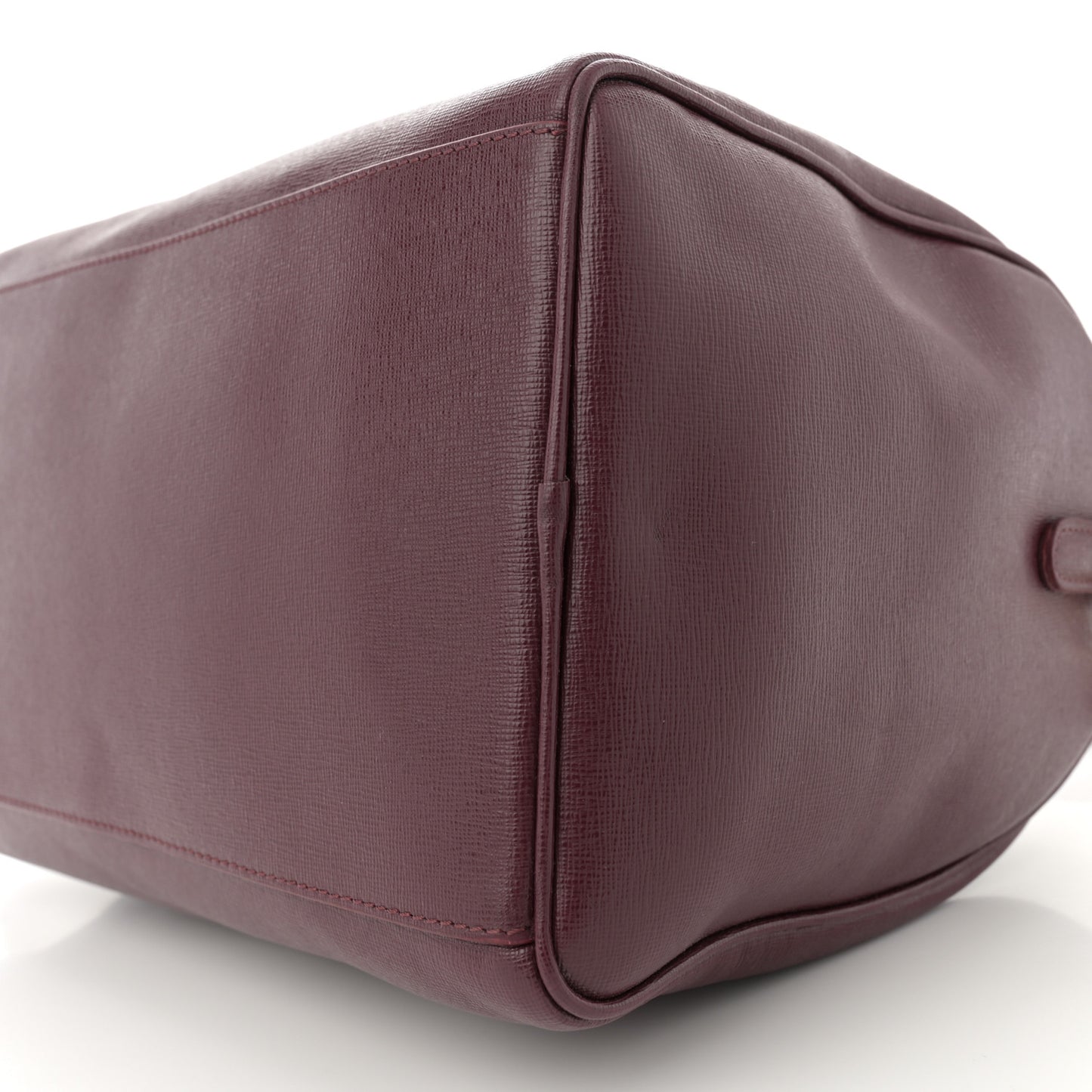 Saffiano Calfskin Palazzo Bowler Burgundy