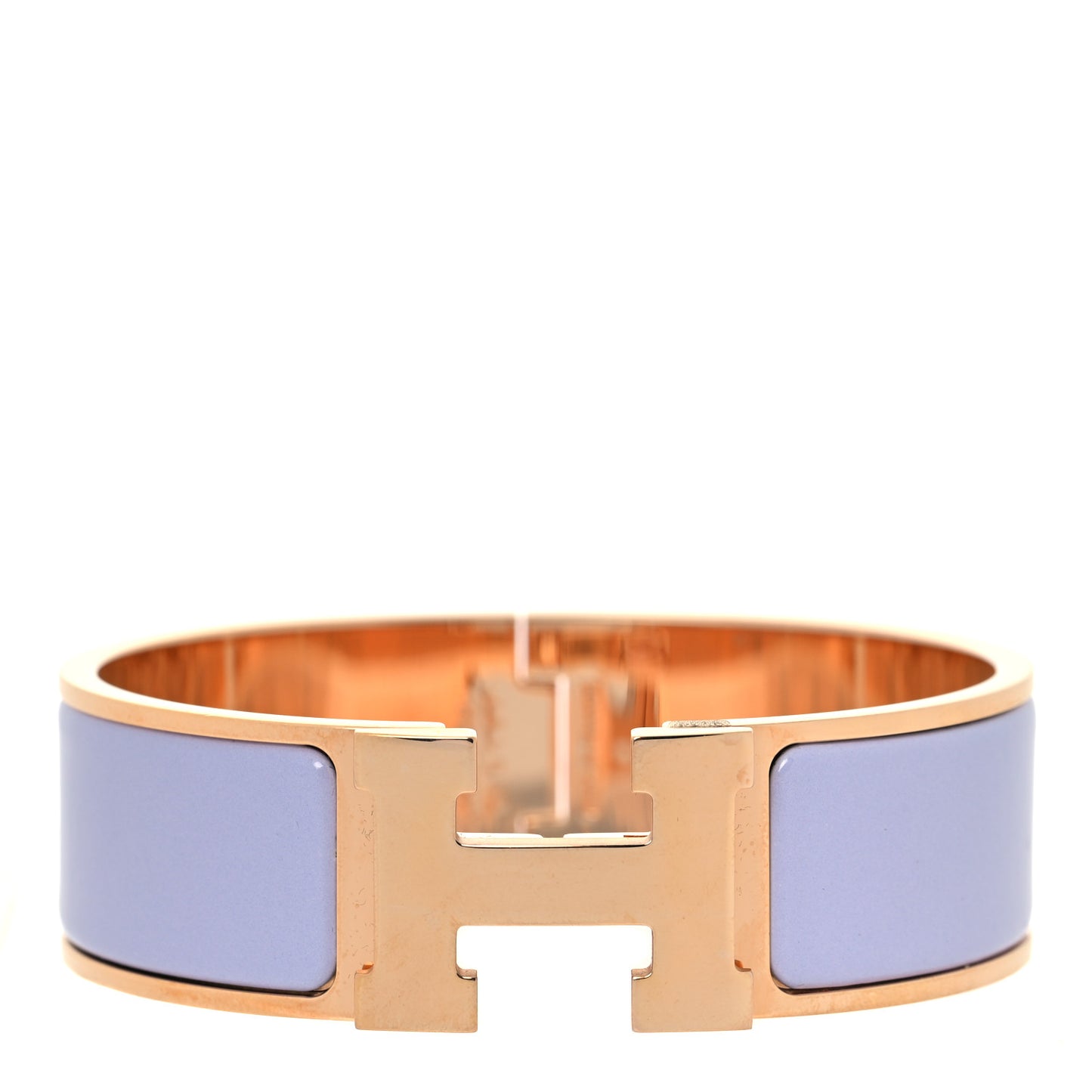 Enamel Wide Clic Clac H Bracelet GM Parme