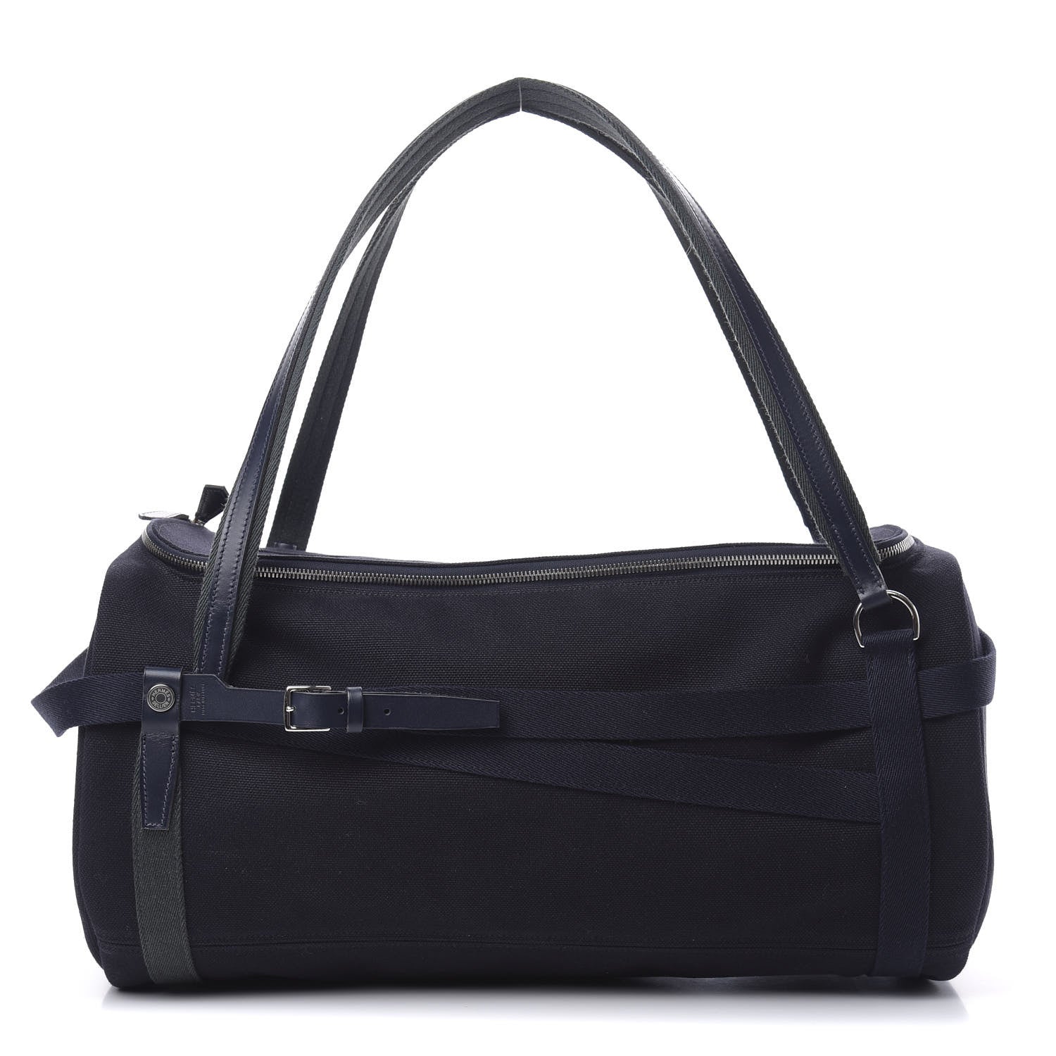 Hermes Toile Goeland Vache Hunter Bridleback 50 Bag Marine Indigo Vert Fonce 1 of 12