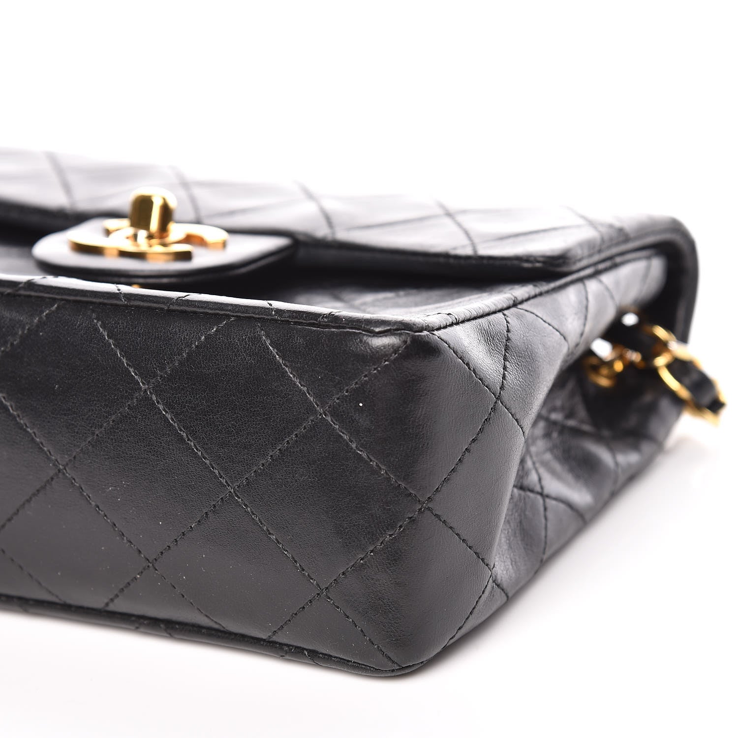 Chanel Lambskin Quilted Mini Square Flap Black 11 of 13