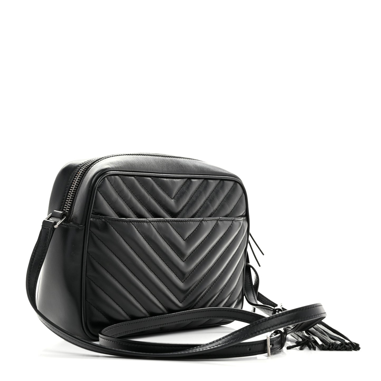 Calfskin Matelasse Monogram Lou Camera Bag Black