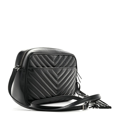 Saint Laurent Calfskin Matelasse Monogram Lou Camera Bag Black 3 of 10