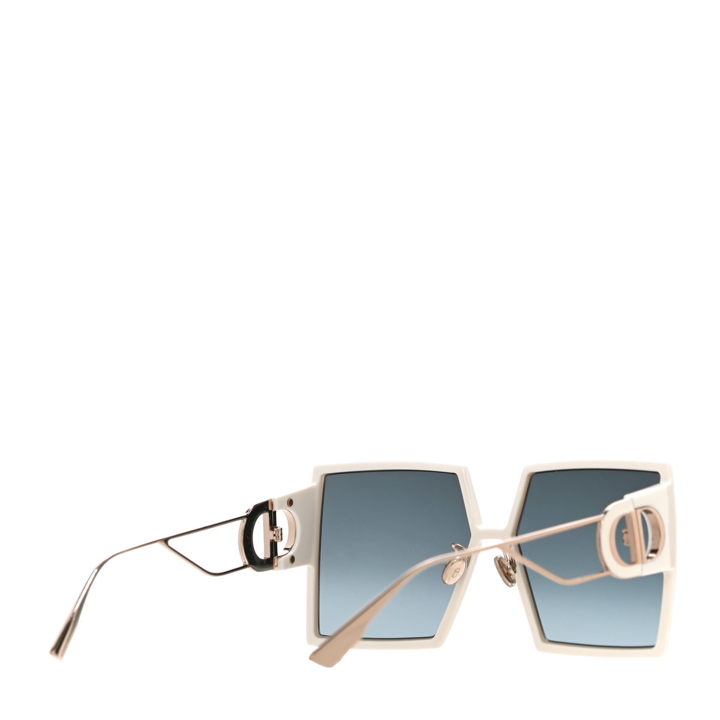 Acetate Square 30 Montaigne Sunglasses White