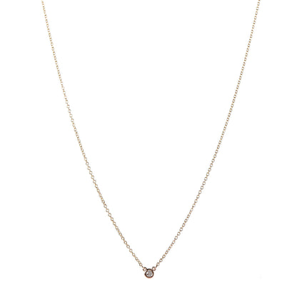 Tiffany 18K Yellow Gold Diamond .03ct Elsa Peretti Diamonds by the Yard Pendant Necklace 1 of 5