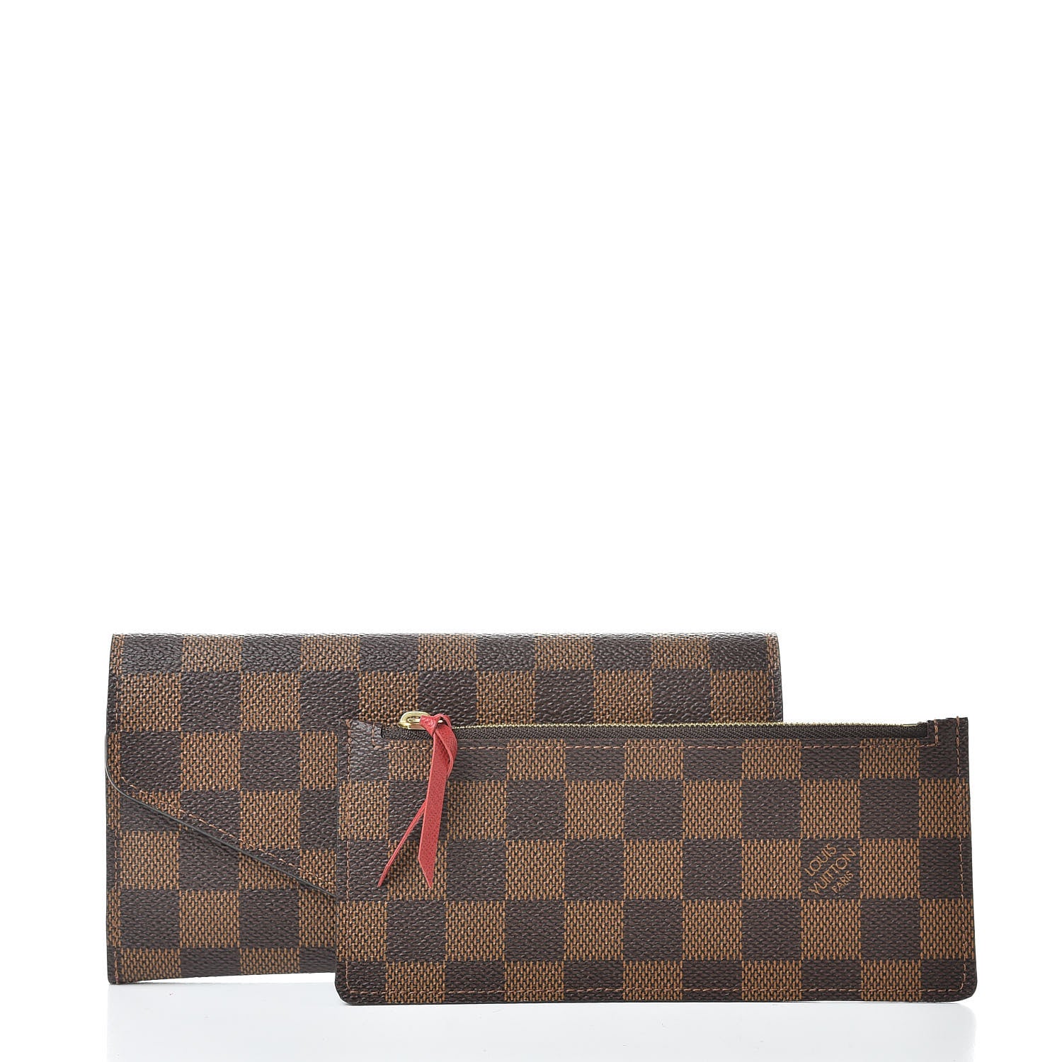 Louis Vuitton Damier Ebene Josephine Wallet Red 3 of 9