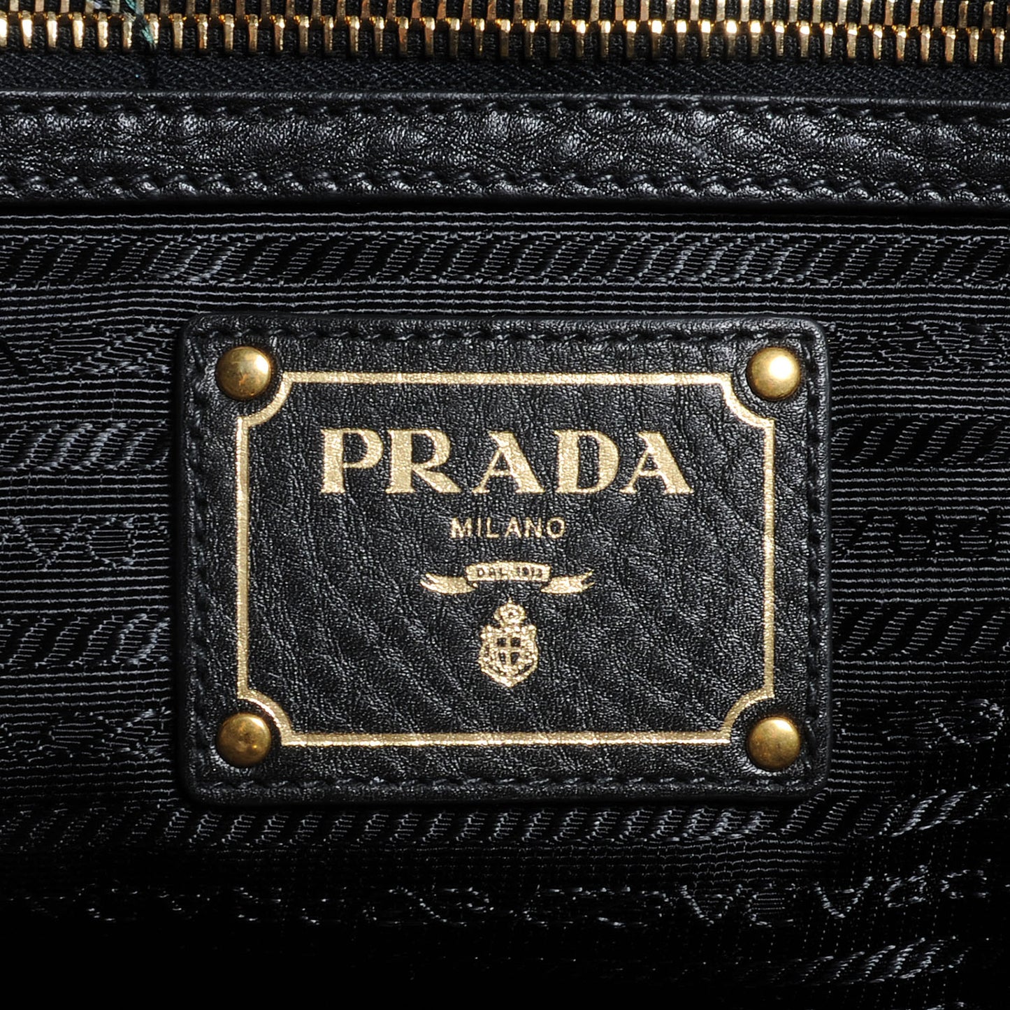 Deerskin Zipper Detail Tote Black