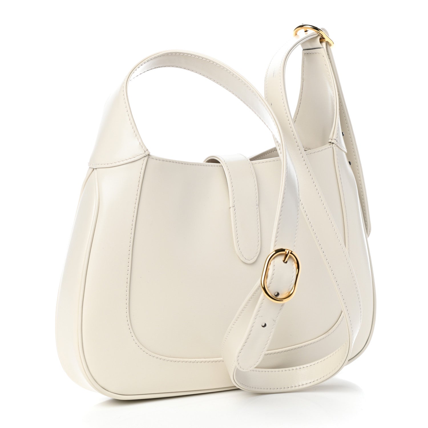 Gucci Boarded Dyana Lux Calfskin Small Jackie 1961 Hobo Mystic White 3 of 9