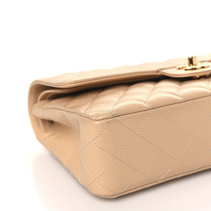 Chanel Caviar Quilted Medium Double Flap Beige 9 of 11