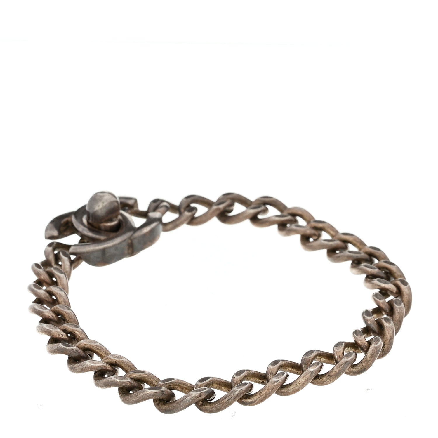 Chanel Metal CC Turnlock Bracelet Silver 3 of 4