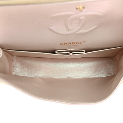 Chanel Iridescent Lambskin Quilted Medium Double Flap Ivory 6 of 12