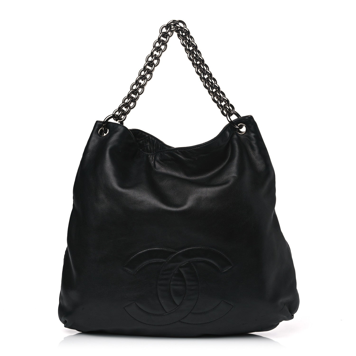 Chanel Lambskin Large Soft and Chain Hobo Black 1 of 12