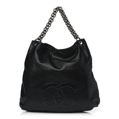 Chanel Lambskin Large Soft and Chain Hobo Black 1 of 12