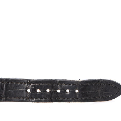 Hermes Stainless Steel Alligator 23mm Cape Cod Quartz Watch Noir 6 of 14