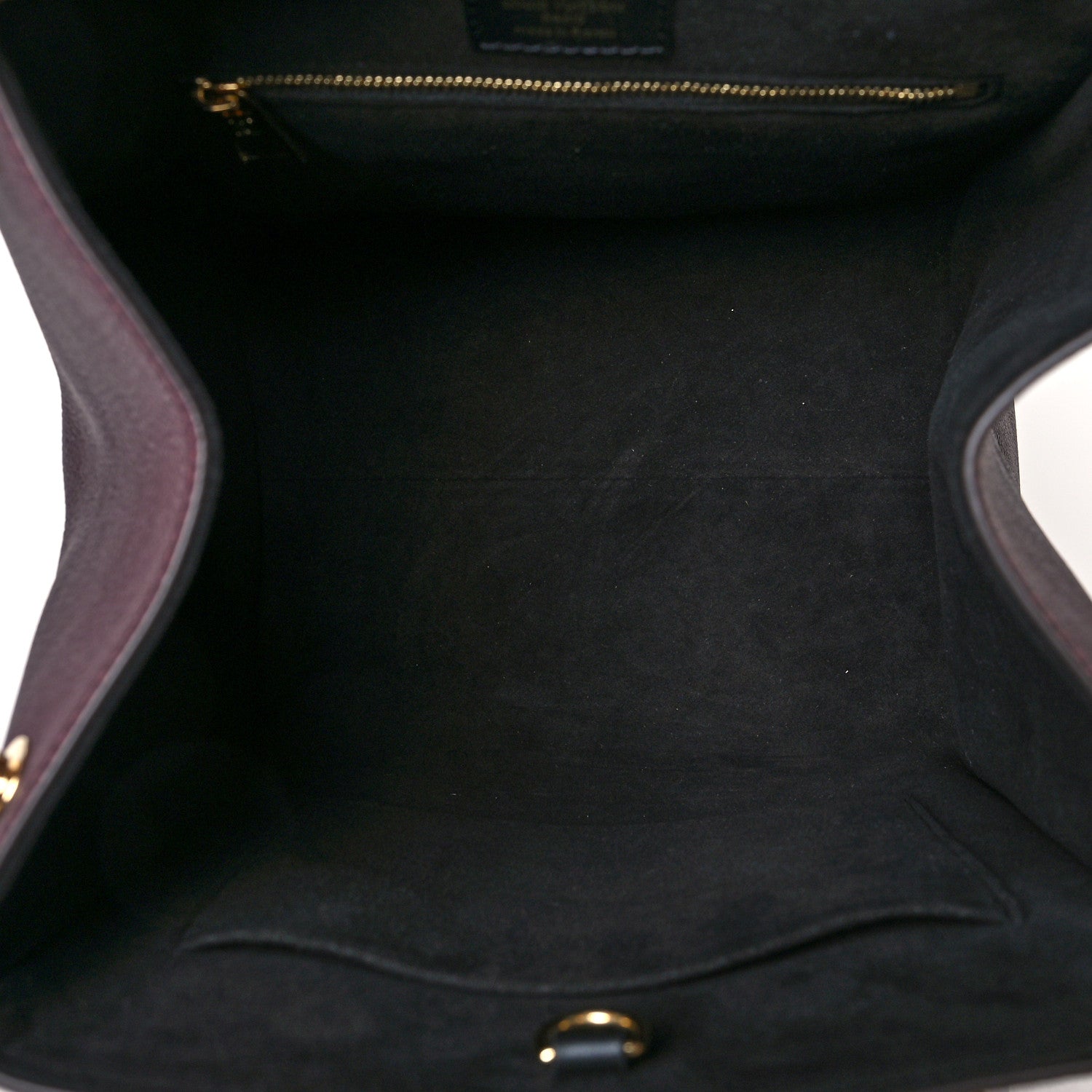 Louis Vuitton Calfskin Monogram Fold Tote MM Black Wine Cream 5 of 9