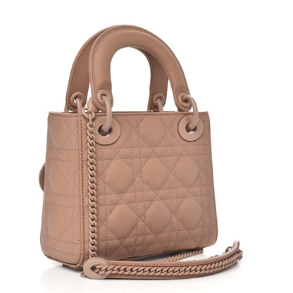 Christian Dior Ultra Matte Calfskin Cannage Mini Lady Dior Light Beige 3 of 10