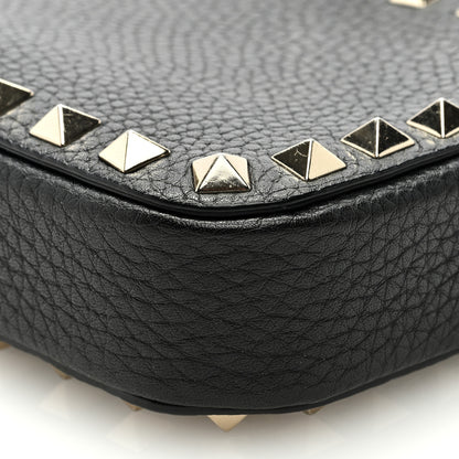 Valentino Garavani Pebbled Calfskin Rockstud Small Chain Shoulder Bag Black 9 of 9