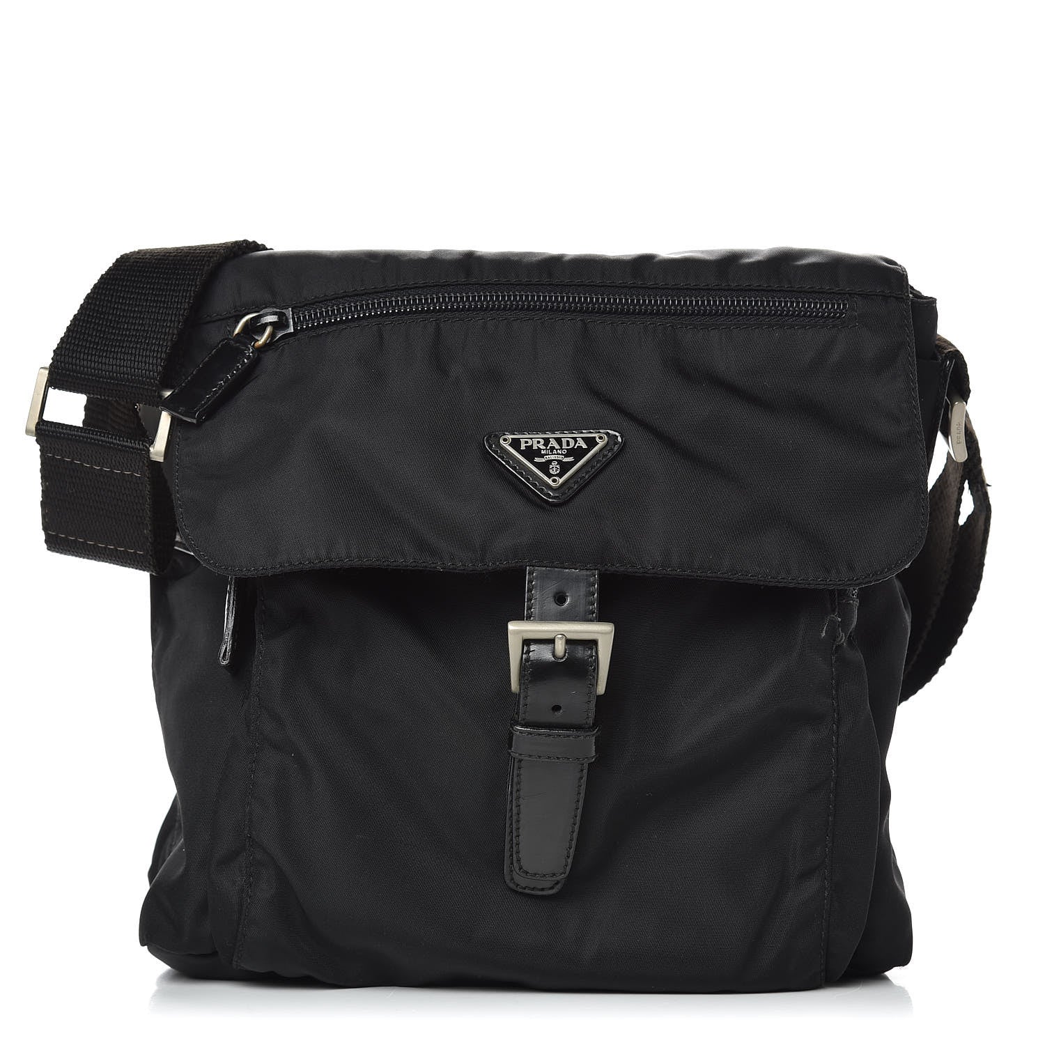 Prada Nylon Vela Messenger Black 1 of 12