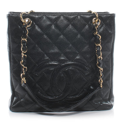 Chanel Caviar Petit Shopping Tote PST Black 1 of 9