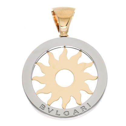 Bulgari 18K Yellow Gold Stainless Steel Tondo Sun Pendant 1 of 5