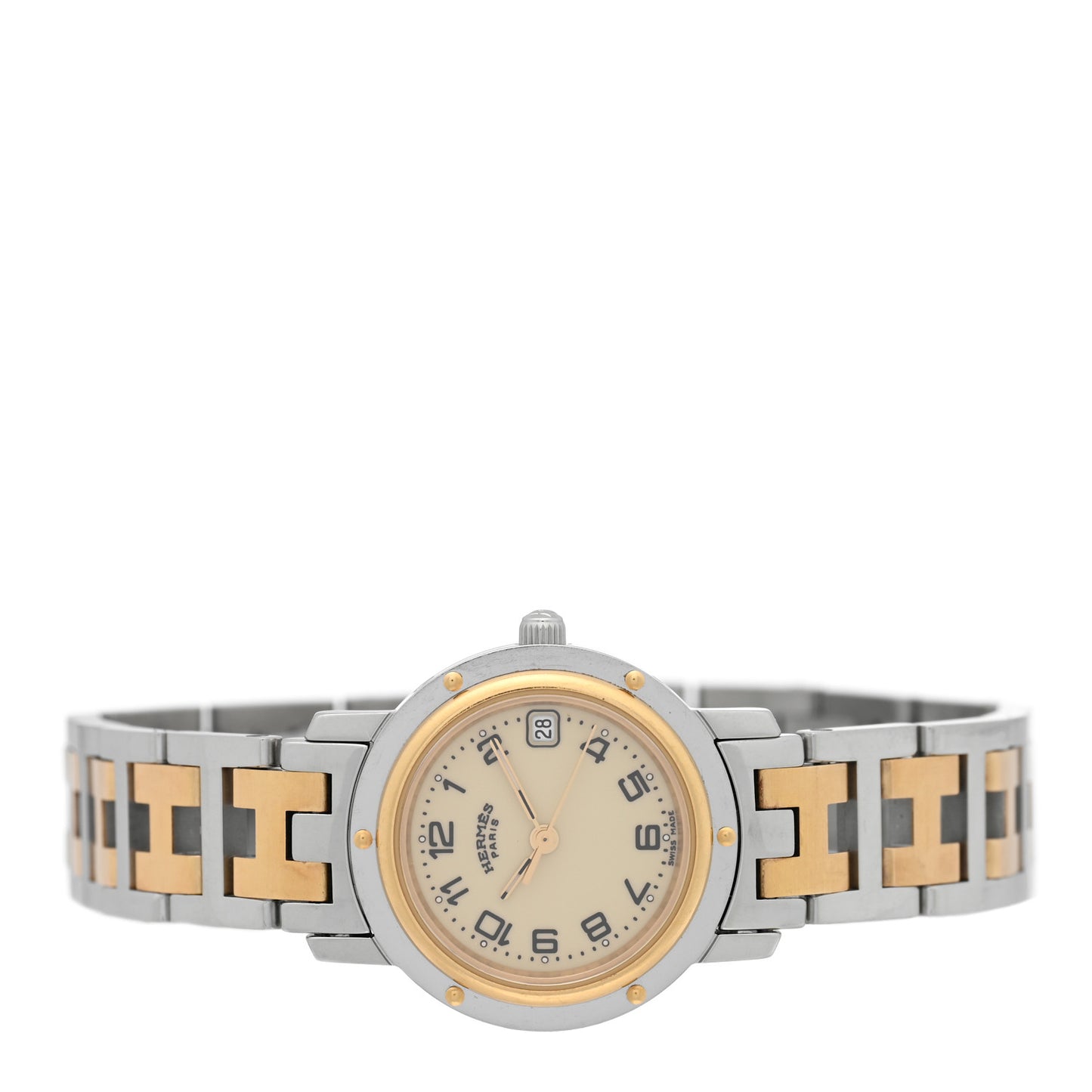 Stainless Steel 24mm Clipper Quartz Watch Gold