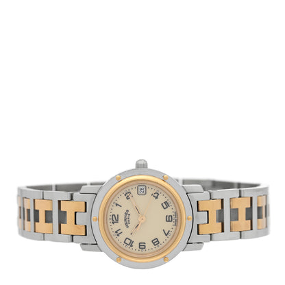 Hermes Stainless Steel 24mm Clipper Quartz Watch Gold 2 of 4