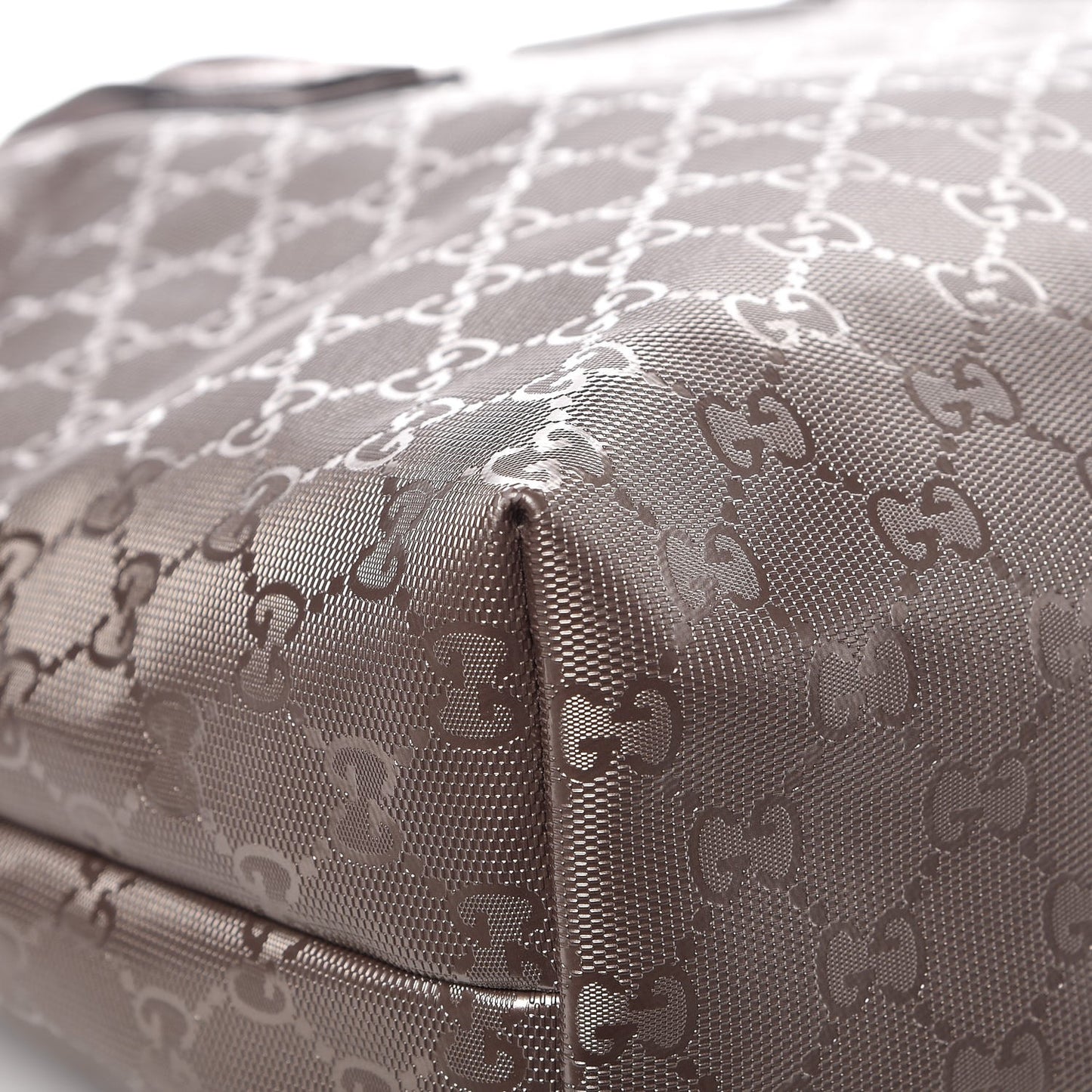 Imprime Monogram Medium Zippered Shopping Tote Pewter