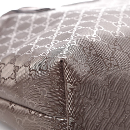 Gucci Imprime Monogram Medium Zippered Shopping Tote Pewter 9 of 10