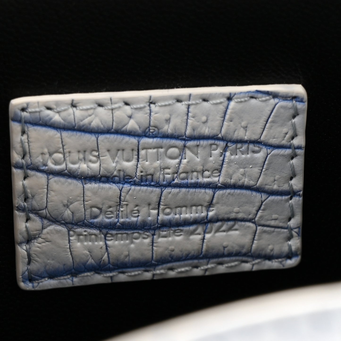 Crocodile Niloticus Sac Plat XS Mat Meringue White Blue