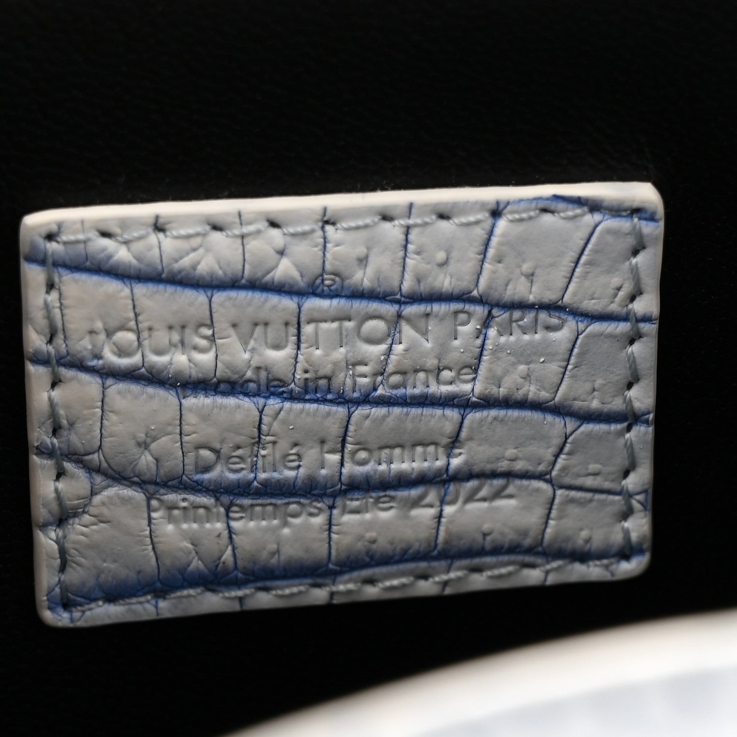 Louis Vuitton Crocodile Niloticus Sac Plat XS Mat Meringue White Blue 6 of 11
