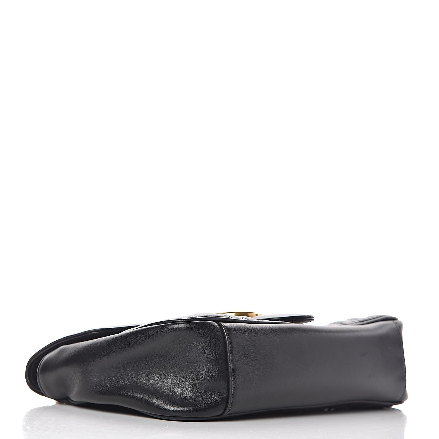 Gucci Calfskin Matelasse Small GG Marmont Shoulder Bag Black 4 of 14