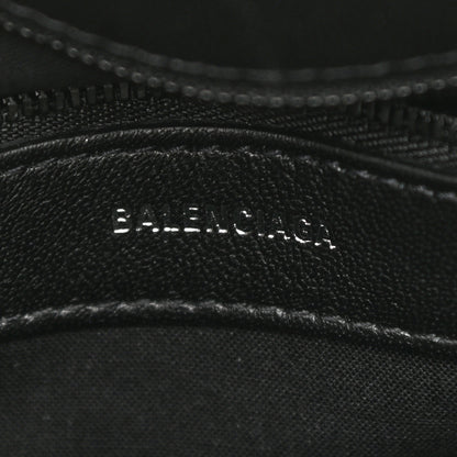 Balenciaga Calfskin Crocodile Embossed S Rivet Ville Top Handle Bag Black 6 of 9