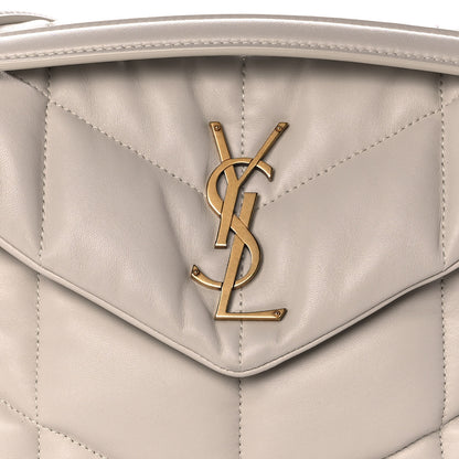 Saint Laurent Lambskin Quilted Small Loulou Puffer Monogram Chain Satchel Blanc Vintage 11 of 11