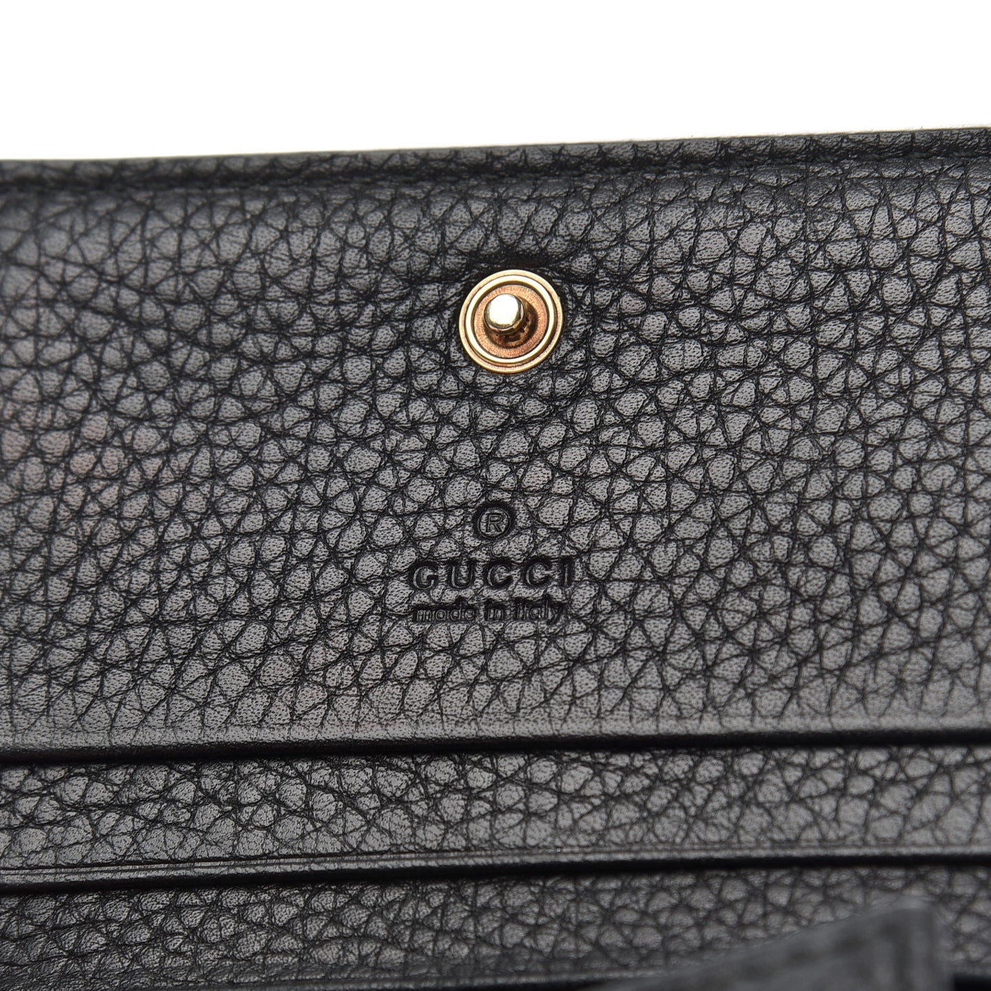 Pebbled Calfskin Animalier Card Case Black