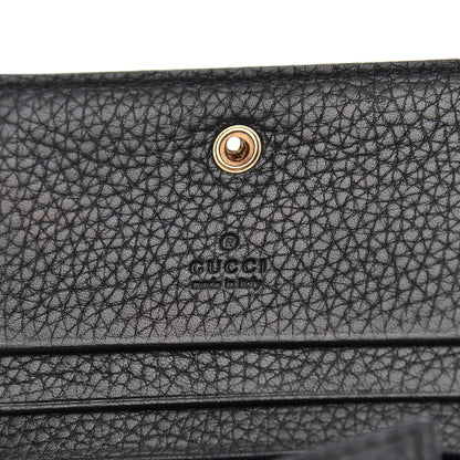 Gucci Pebbled Calfskin Animalier Card Case Black 11 of 19